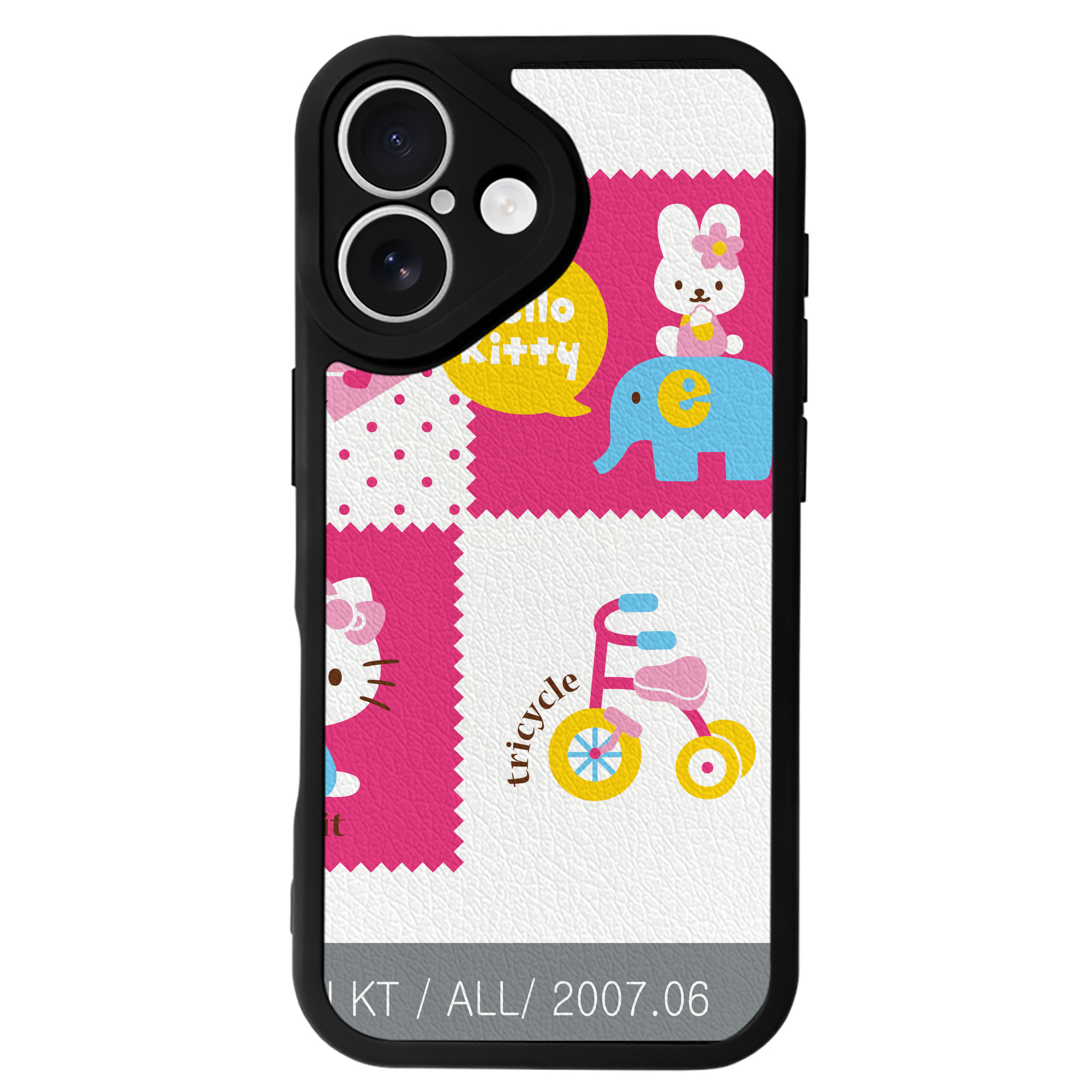 （画像用） Hello Kitty ハローキティ 【iPhone 16シリーズ対応】シリコンスマホケース（レザー調） 材質：シリコン